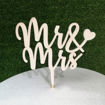 Immagine di Cake Topper in Legno "Mr & Mrs"