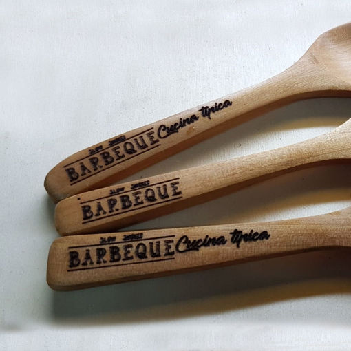 Immagine di Cucchiaio di Legno con scritta "Barbecue"