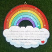 Immagine di Targa in Legno a forma di Arcobaleno