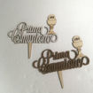 Immagine di Cake Topper in Legno "Prima Comunione" con Tau