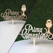 Immagine di Cake Topper in Legno "Prima Comunione" con Tau