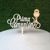 Immagine di Cake Topper in Legno "Prima Comunione" con Tau