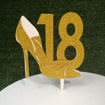 Immagine di Cake Topper in Legno con numero 18 con Décolleté