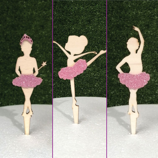 Immagine di Cake Topper in Legno con Ballerina