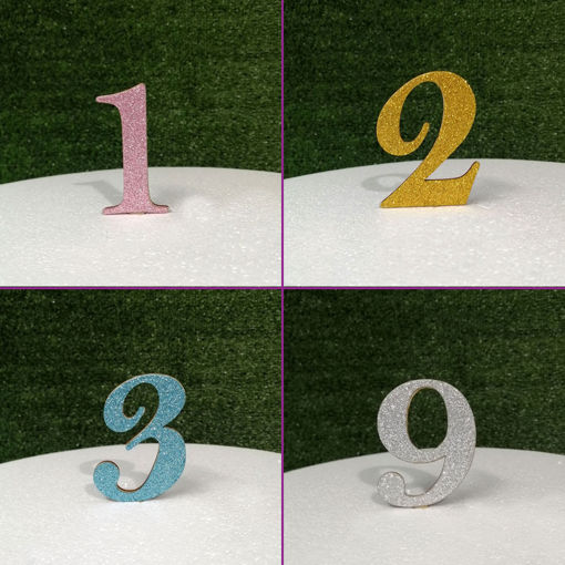 Immagine di Cake Topper in Legno con Numeri