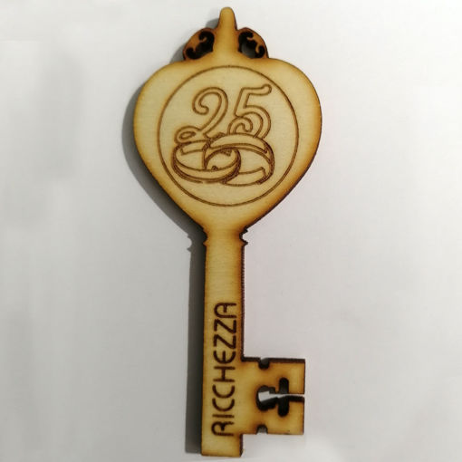 Immagine di Chiave in Legno per Anniversario