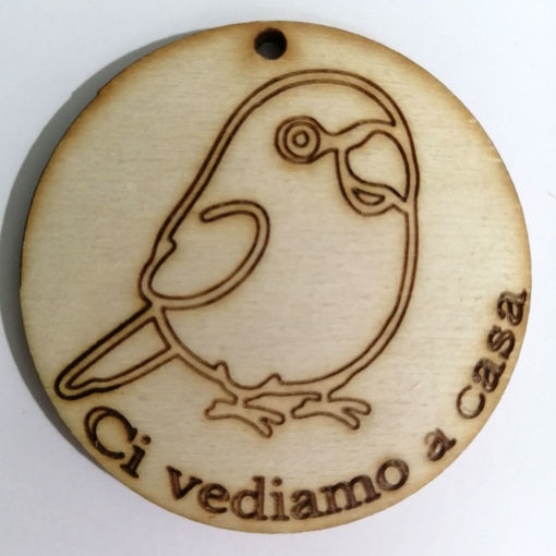 Immagine di Ciondolo in Legno con Incisione personalizzata