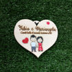 Immagine di Cuore in Legno con Dedica d'Amore
