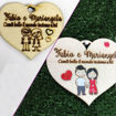 Immagine di Cuore in Legno con Dedica d'Amore