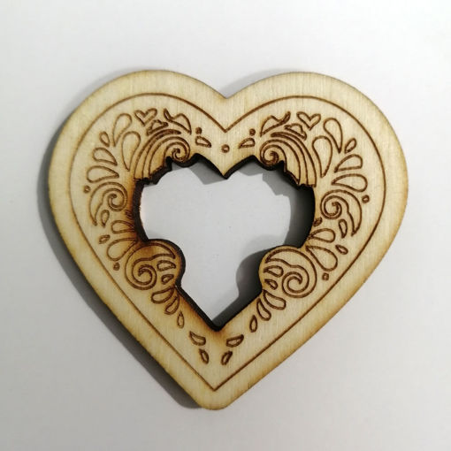 Immagine di Cuore in Legno con incisione