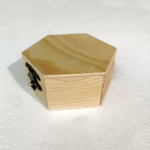 Immagine di Cofanetto in Legno a forma di Esagono
