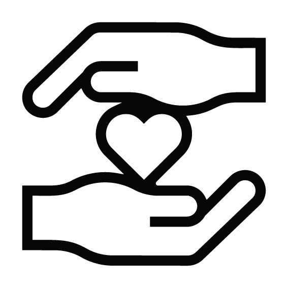 MANI CON CUORE CENTRALE
