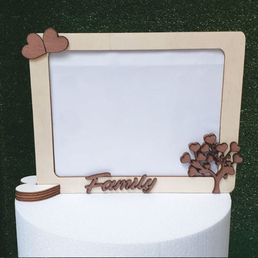 Cornice personalizzata in legno 3 Foto con Nomi – The Bumba Store