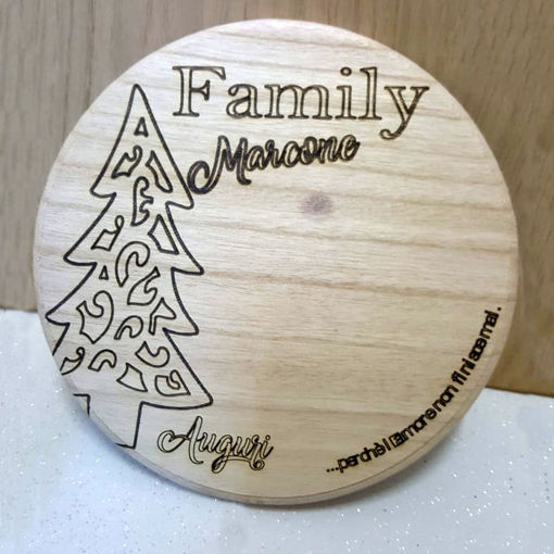 Immagine di Sottopentola/Tagliere Tondo in Legno Personalizzato