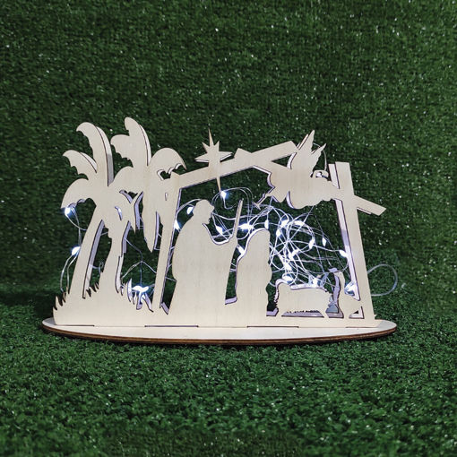 Immagine di Lampada Natività in Legno