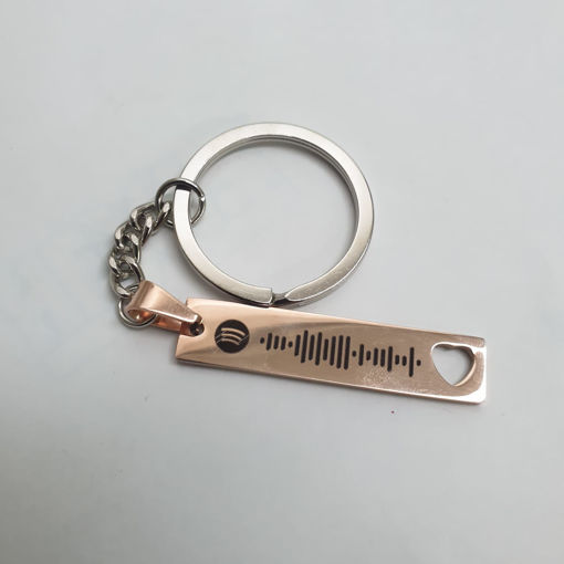 Immagine di Portachiave/Ciondolo in acciaio con dedica musicale
