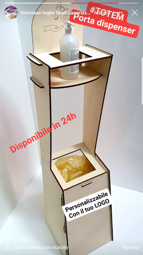 Immagine di Colonnina in Legno con Dispenser