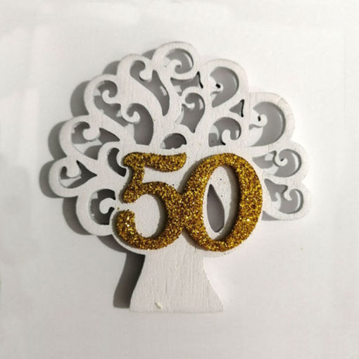 Immagine di Albero della Vita in Legno Verniciato con Numero 50