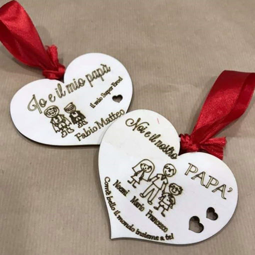 Immagine di Ciondolo Personalizzabile per il tuo papà in legno
