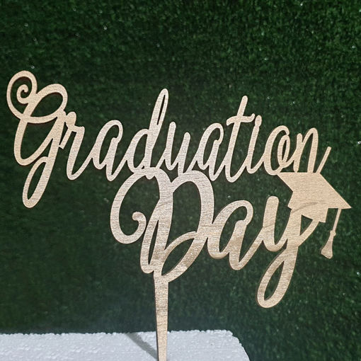 Immagine di Cake Topper in Legno "Graduation Day"
