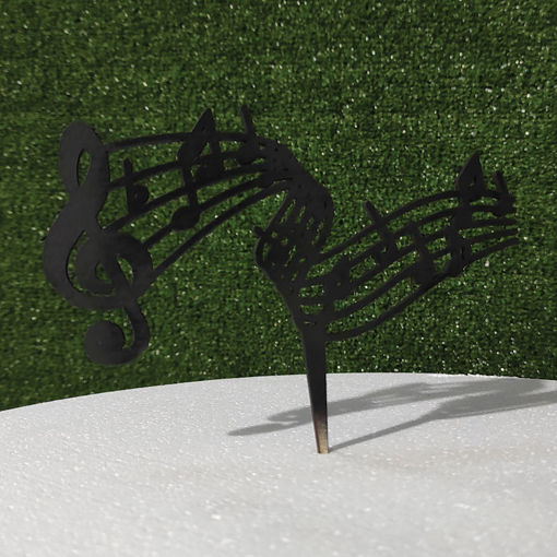 Immagine di Cake Topper in Legno a tema musicale
