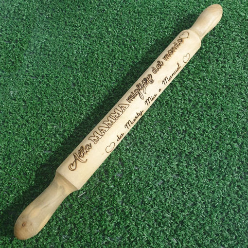 Immagine di Mattarello in Legno con Incisione