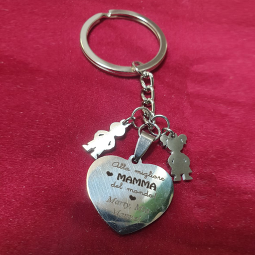 Immagine di Portachiavi in Acciaio con Incisione personalizzata