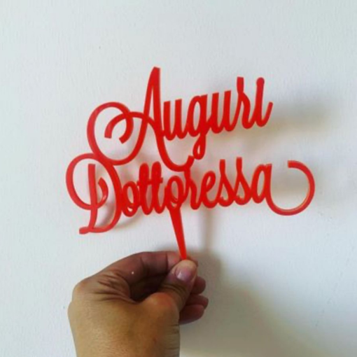 Immagine di Cake Topper in Plexiglass per Laurea