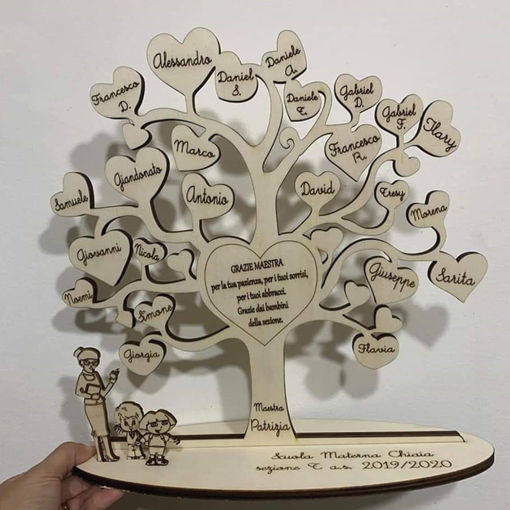Immagine di Albero della Vita in Legno con incisioni personalizzate