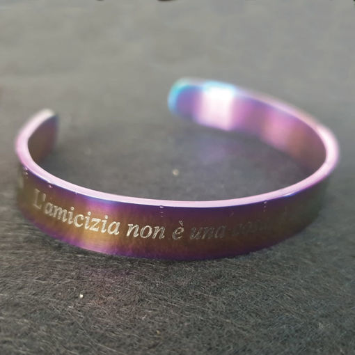 Immagine di Bracciale in Acciaio con Incisione Personalizzata