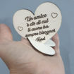Immagine di Cuore in Legno con Dedica per l'amicizia