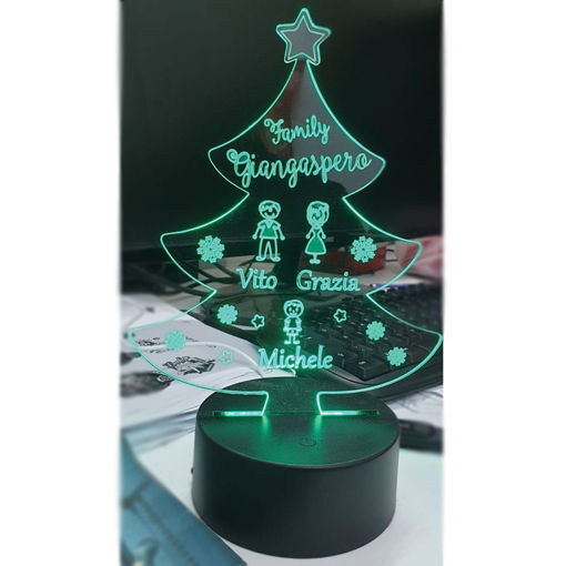 Immagine di Lampada a forma di albero di Natale con luce LED