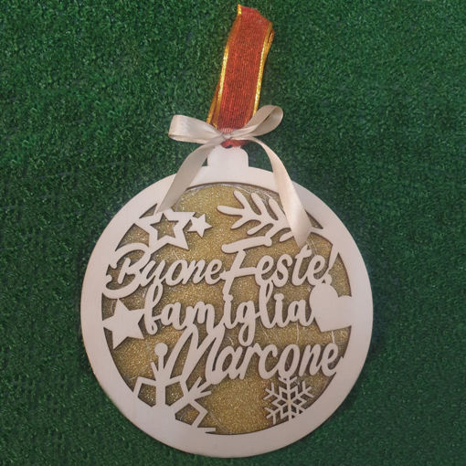 Immagine di Dietro Porta Natalizio in Legno Personalizzato Colorato