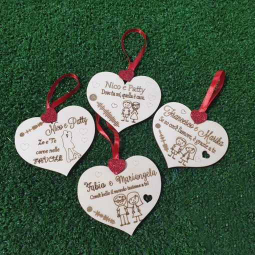 Cuore in Legno con Dedica Musicale Personalizzata