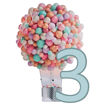 Cake Topper in Legno Stampato con Gomma Eva