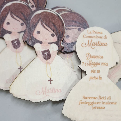 Invito Prima Comunione in Legno personalizzato