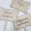 Tag in legno con incisione personalizzata
