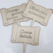 Tag in legno con incisione personalizzata