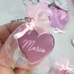 Portachiavi in Plexiglass con Incisione Personalizzata a forma di cuore