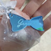 Portachiavi in Plexiglass a forma di papillon con incisione personalizzata