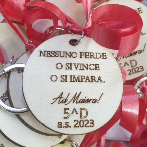 Portachiavi in Legno con Incisione Personalizzata