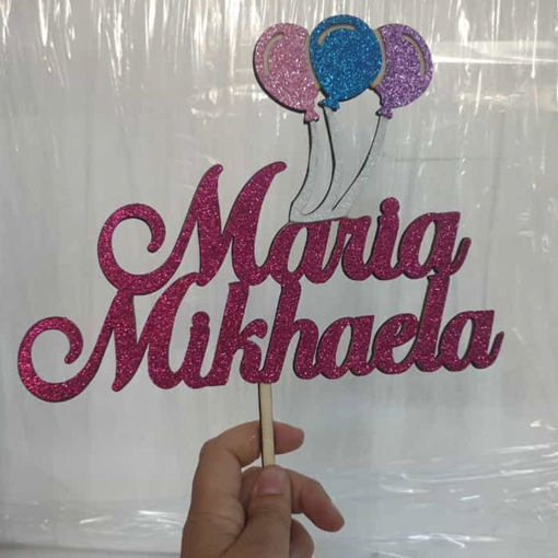 Cake Topper Colorato e Personalizzato con Palloncini