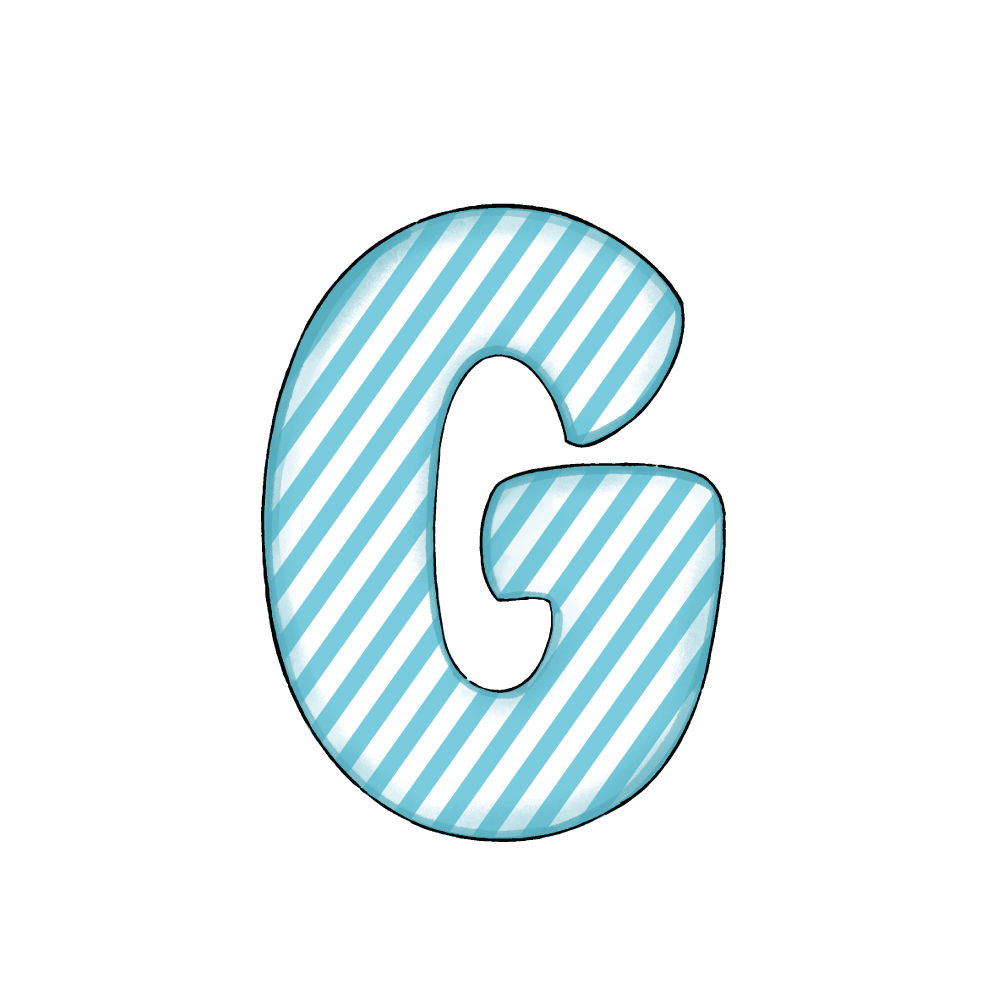 Lettera G Blue Stripe