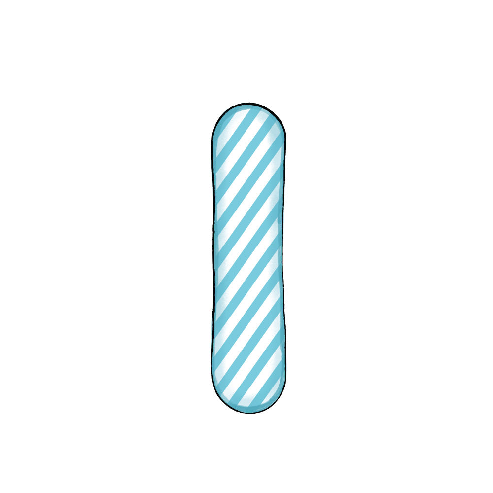 Lettera I Blue Stripe