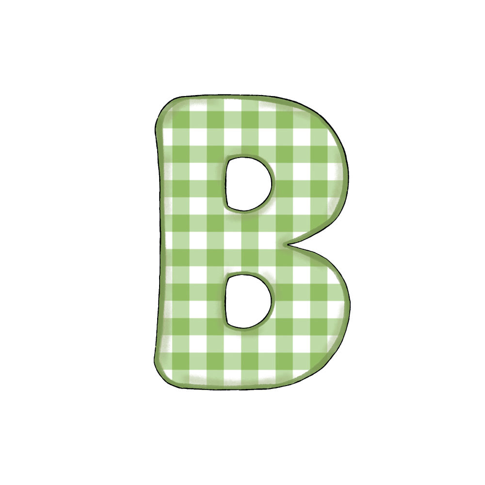 Lettera B Green Check
