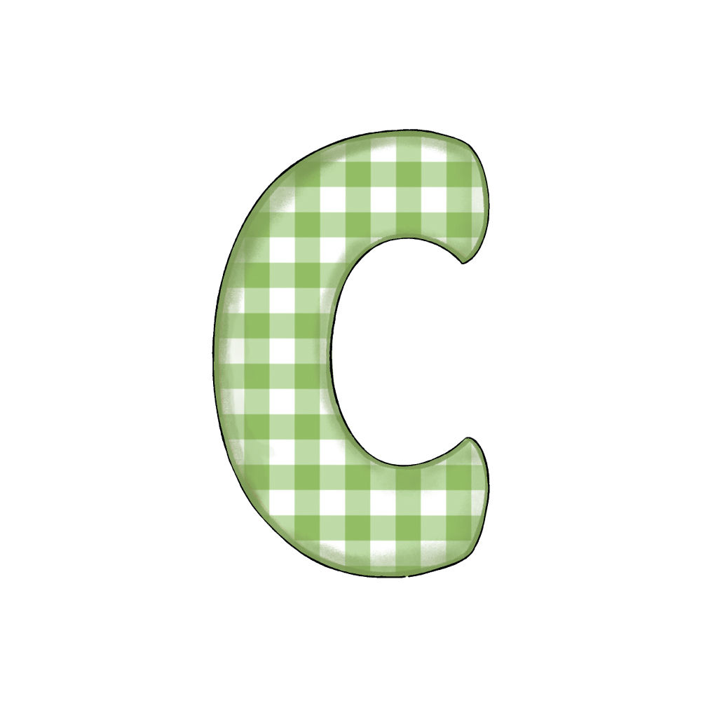 Lettera C Green Check