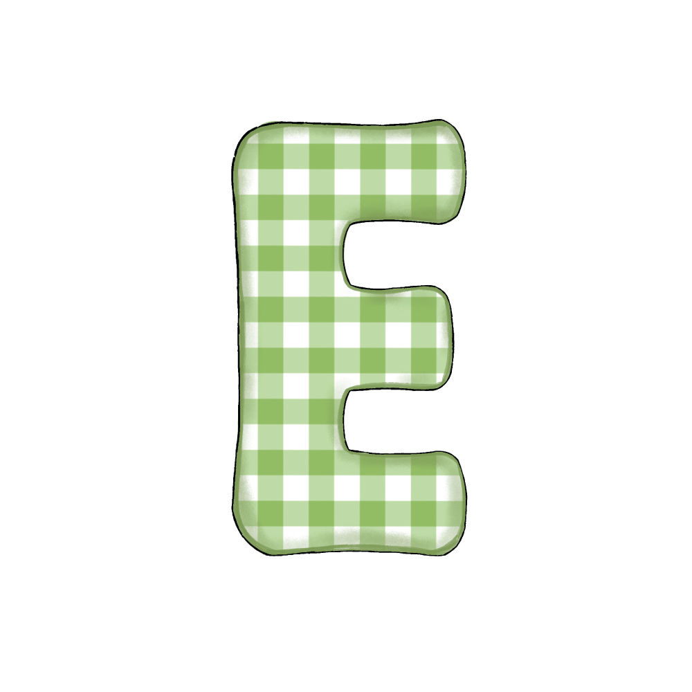 Lettera E Green Check