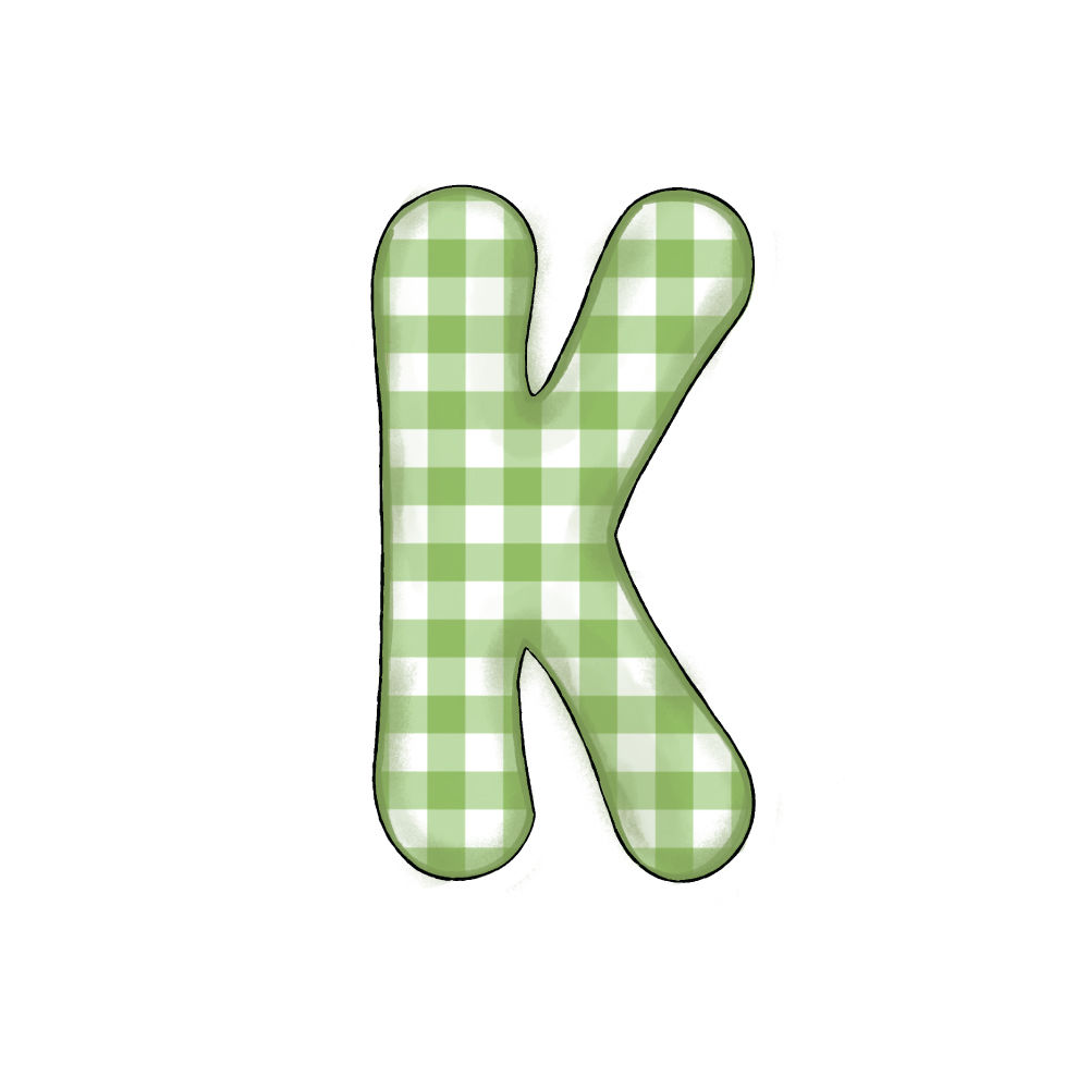 Lettera K Green Check