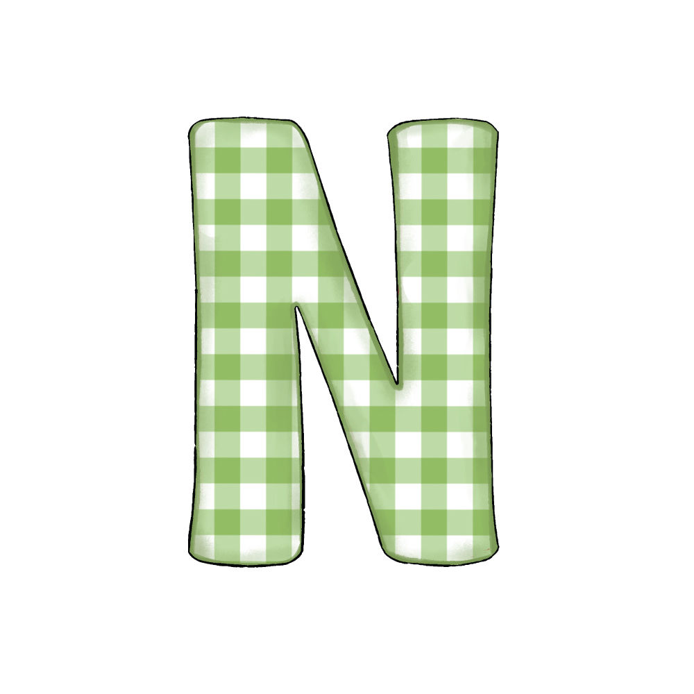 Lettera N Green Check