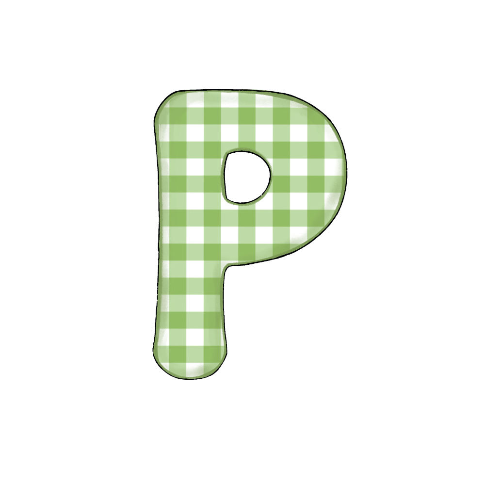 Lettera P Green Check